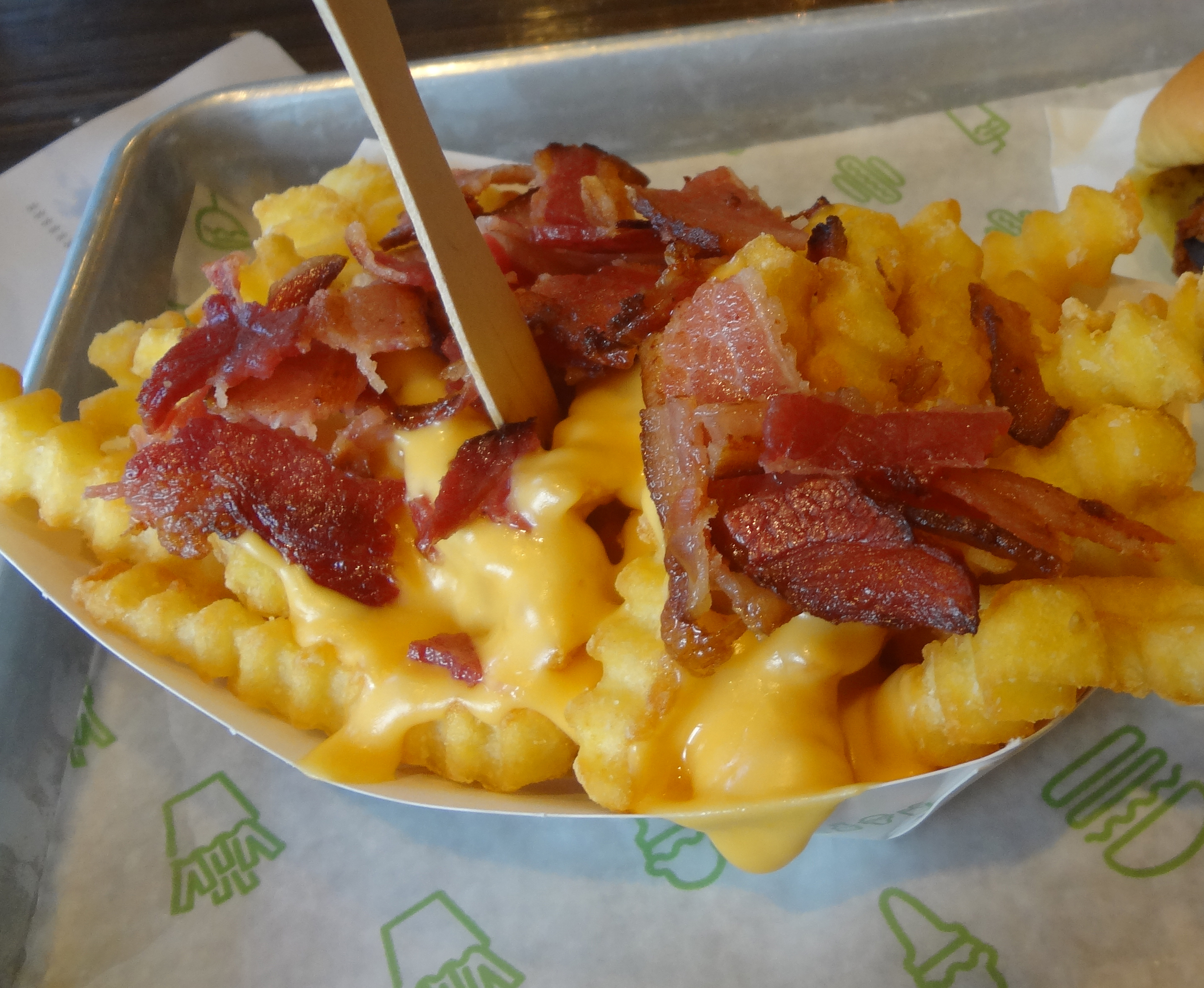 Cheese fries with bacon