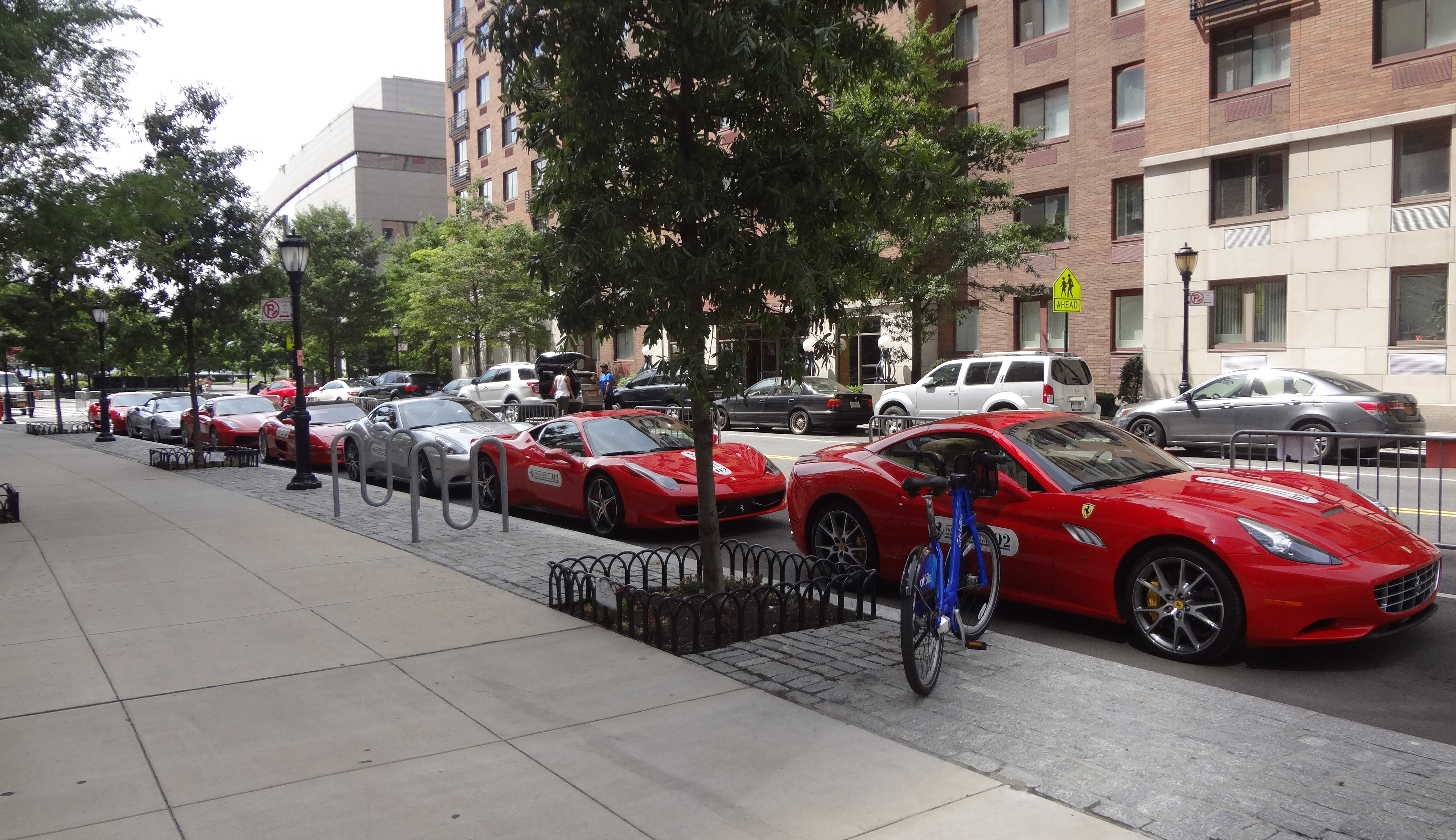 Ferrari and bike