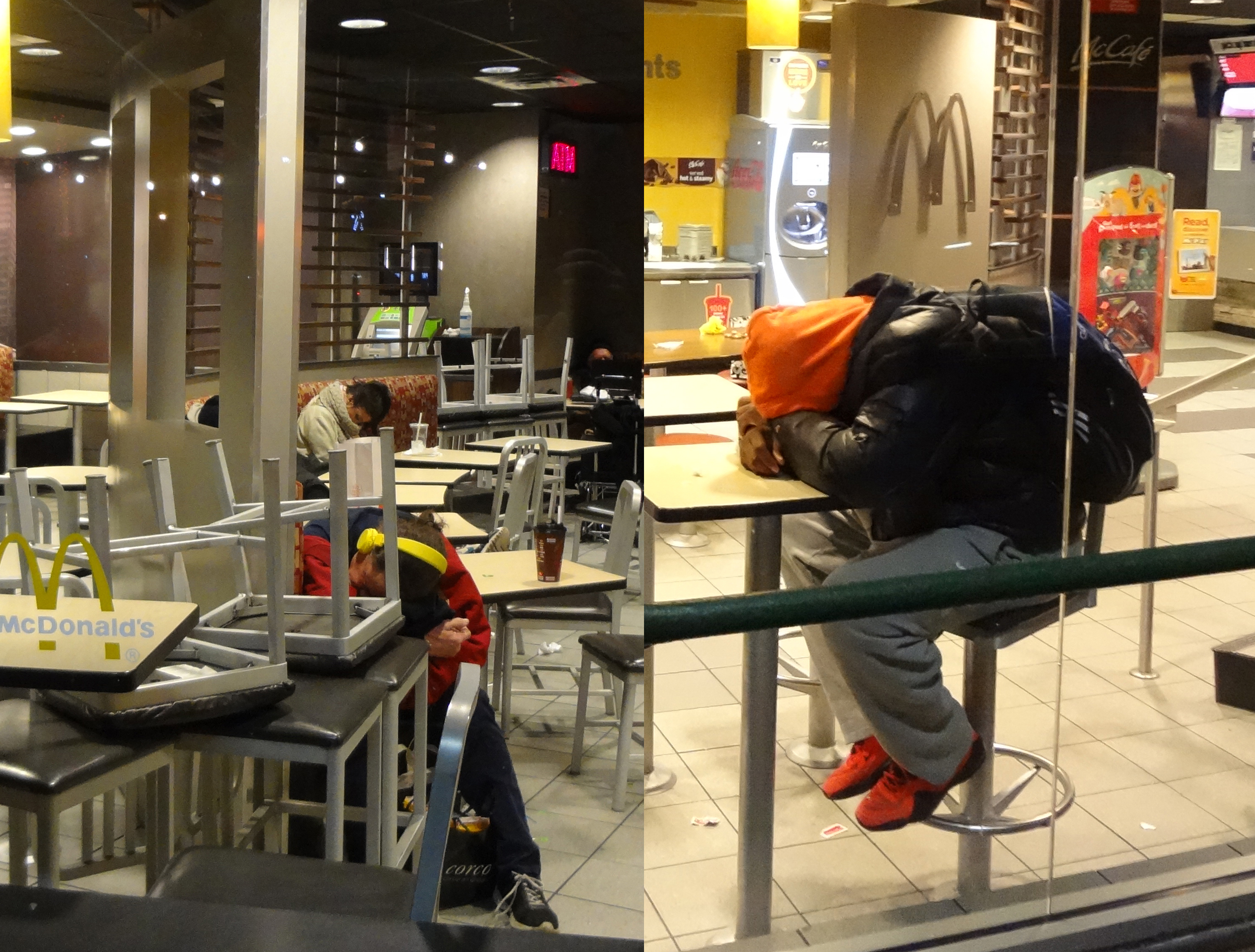 Homeless in McDonalds