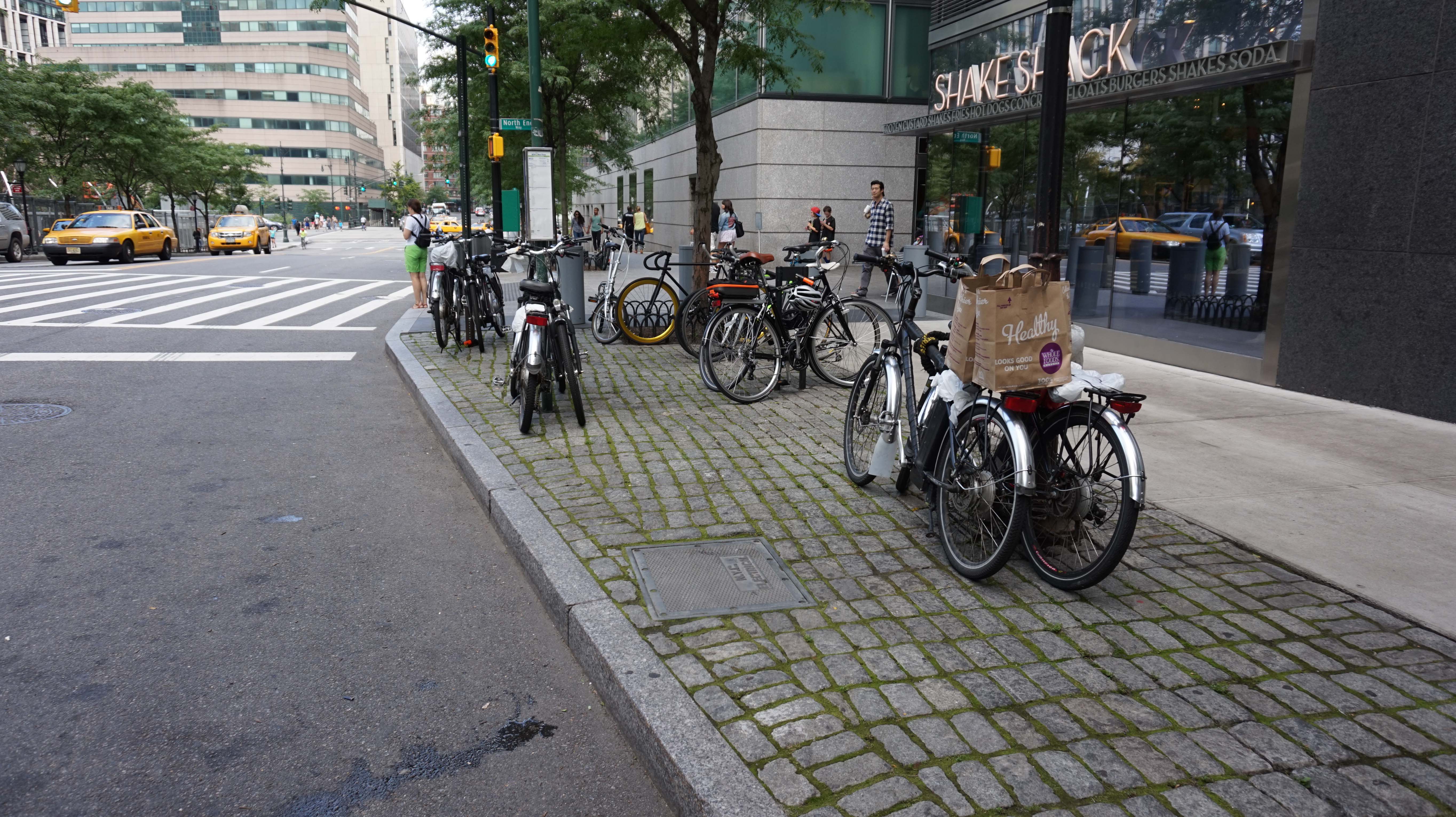 orderly delivery bikes by Shake Shack