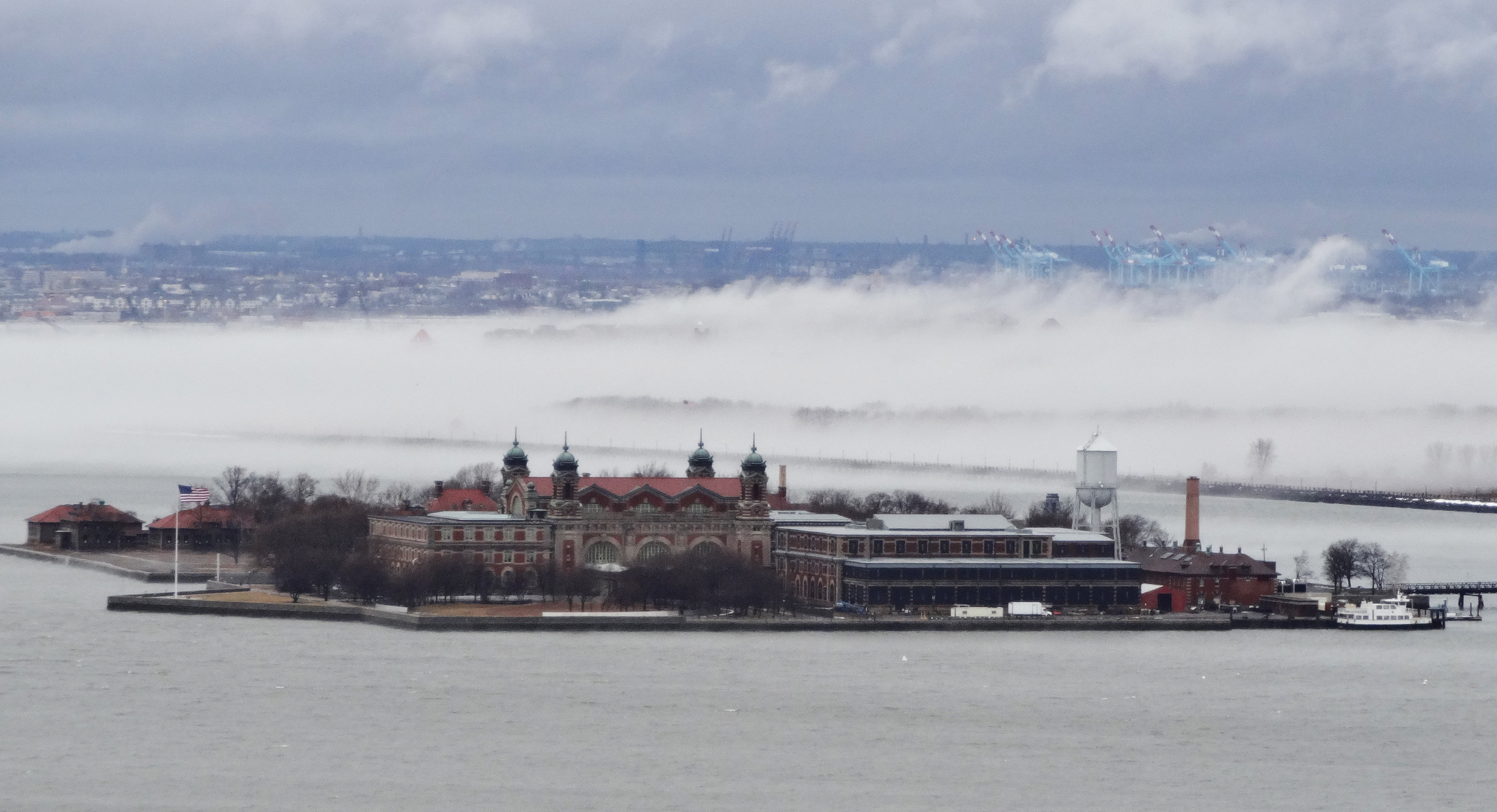 Ellis Island fog 1-11-2014