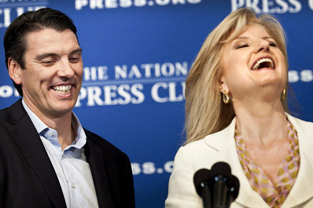 Press Club Luncheon With AOL's Tim Armstrong And Arianna Huffington
