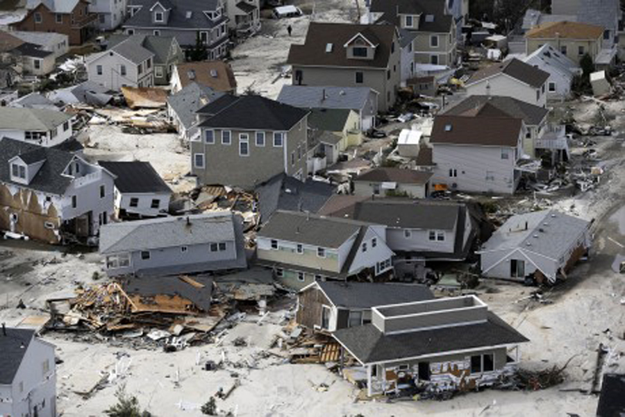 Staten Island Houses washed away by Hurricane Sandy
