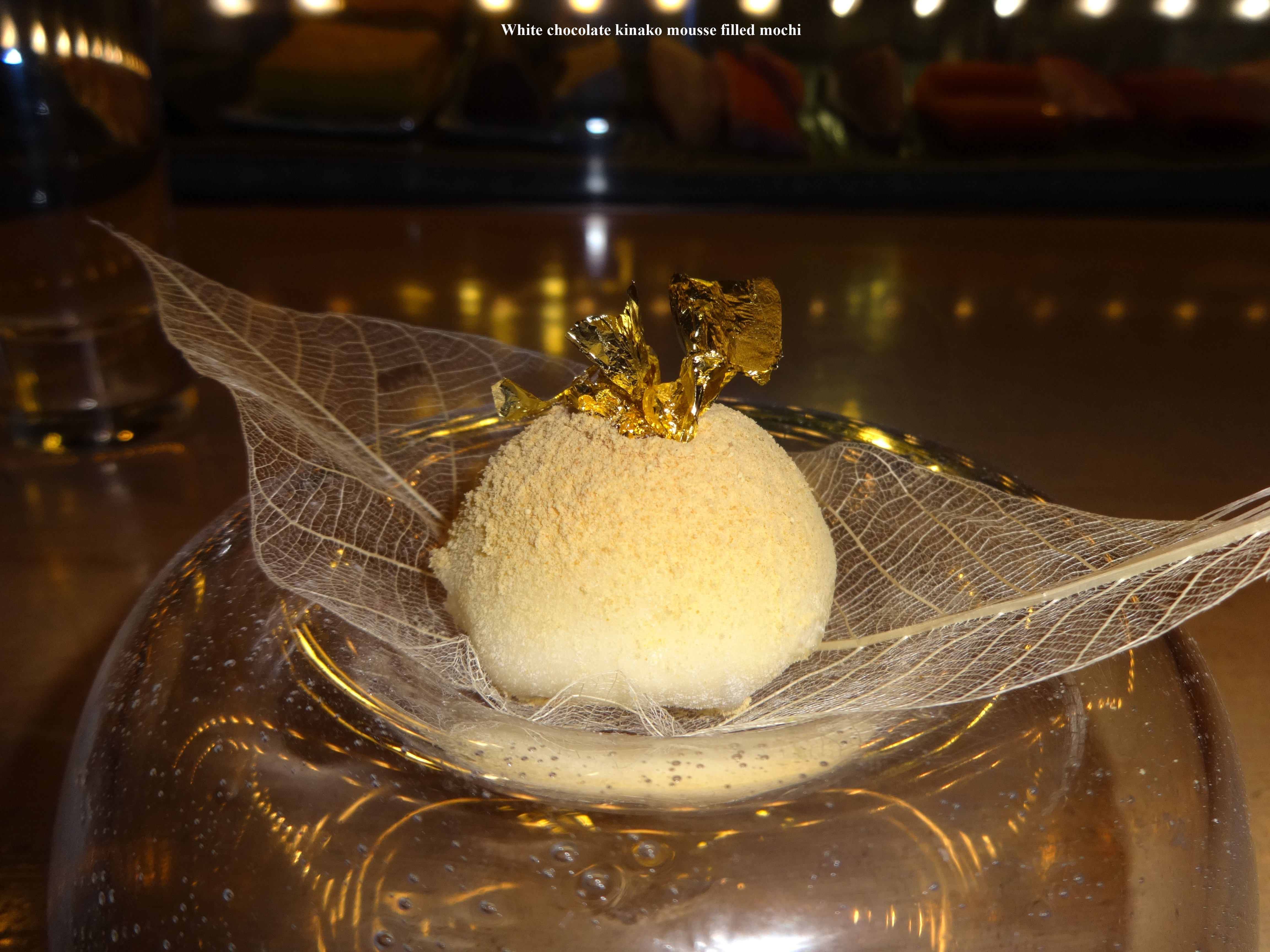 Morimoto dessert with gold