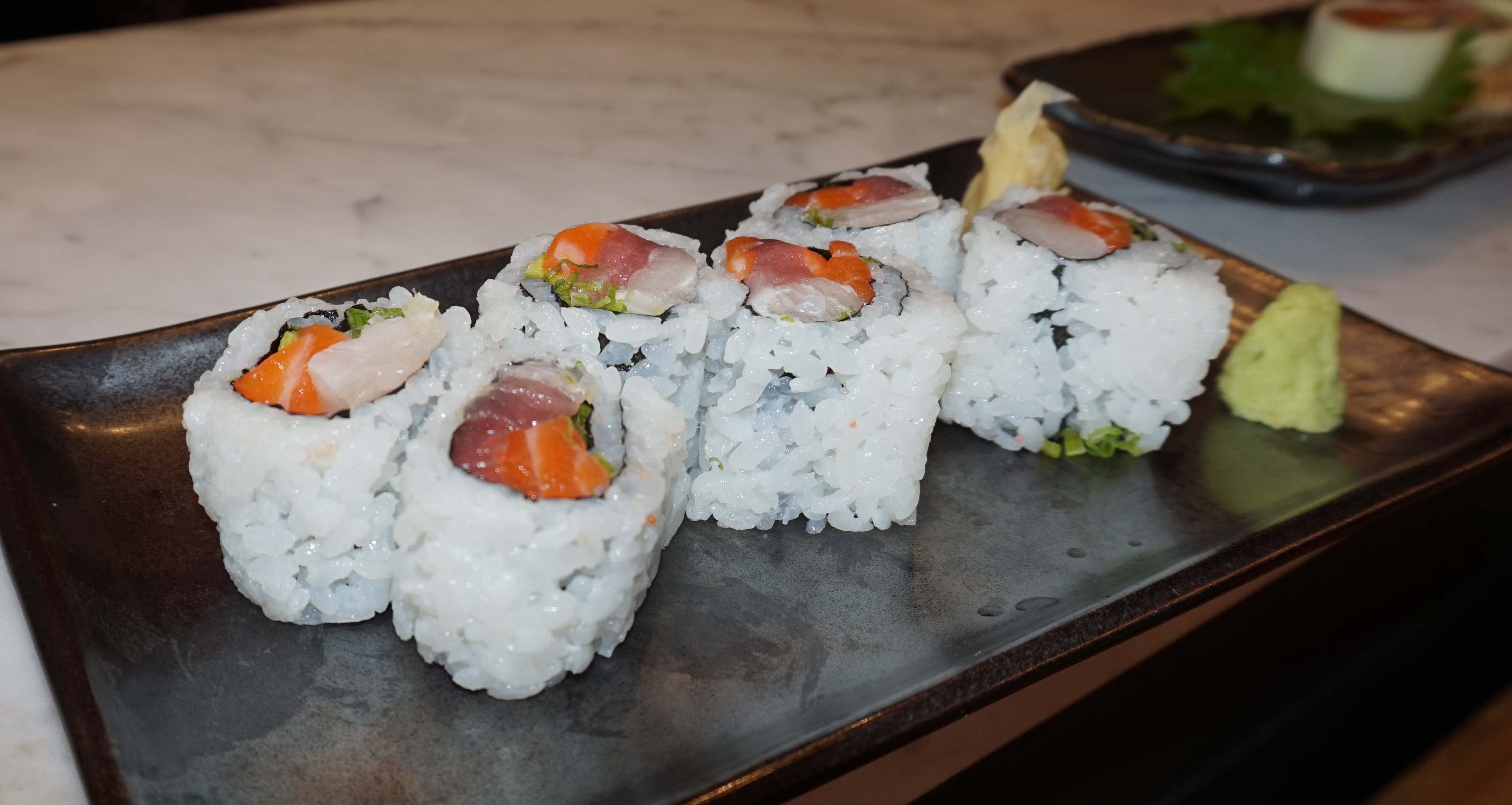 Blue Ribbon Sushi salmon tuna roll