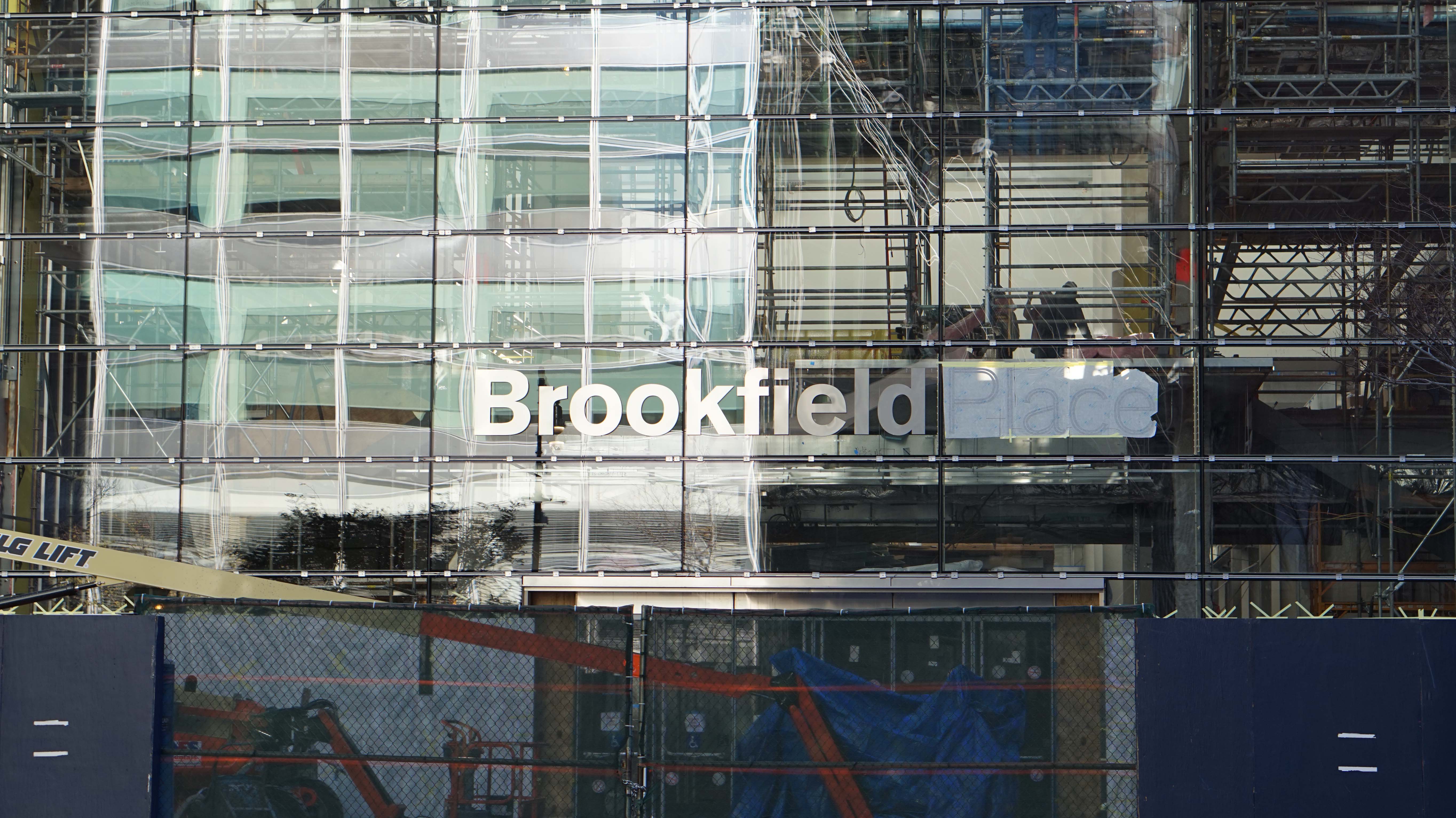 Brookfield Place sign Vesey