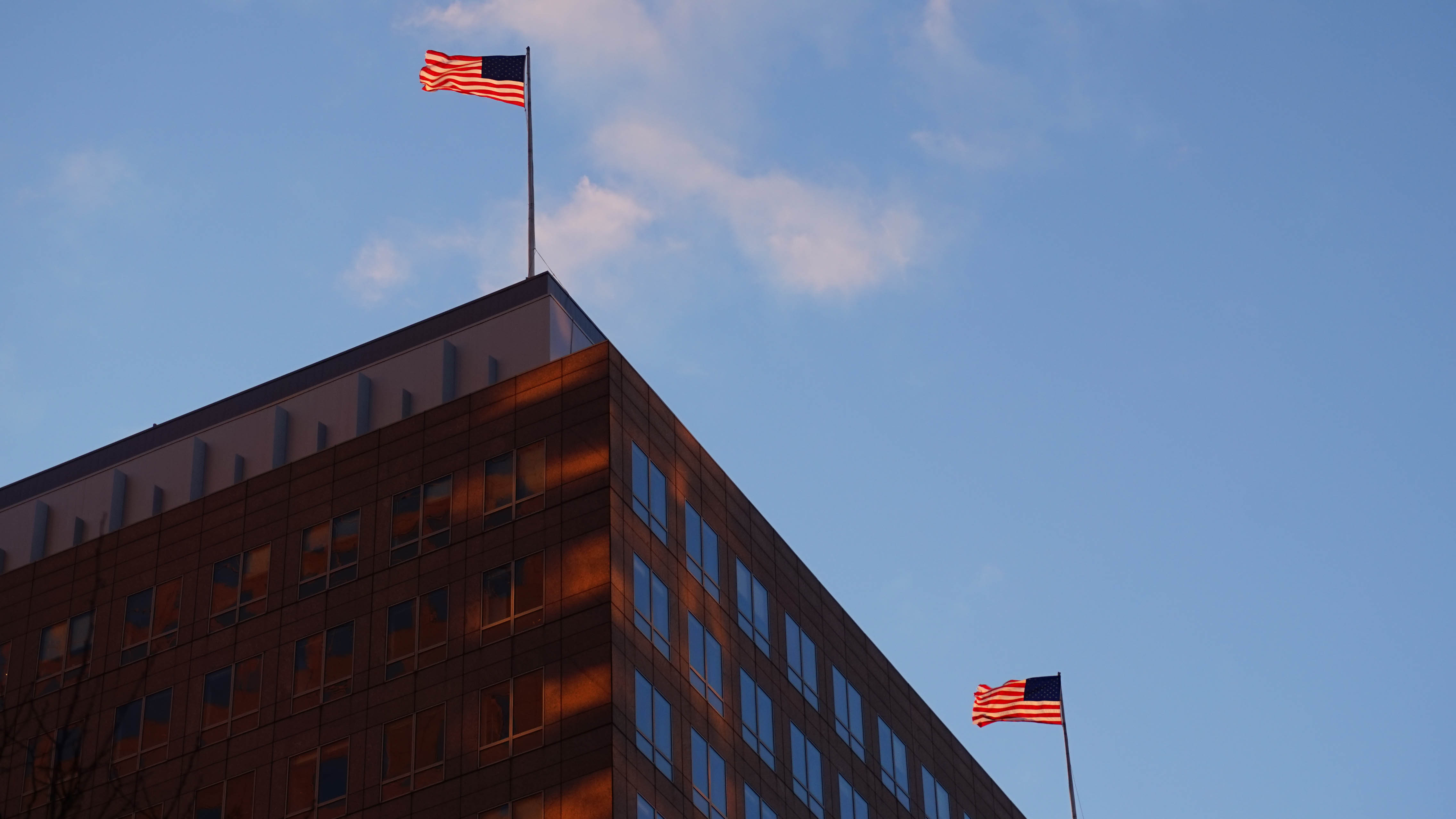 American flags on NYMEX 12-30-2014