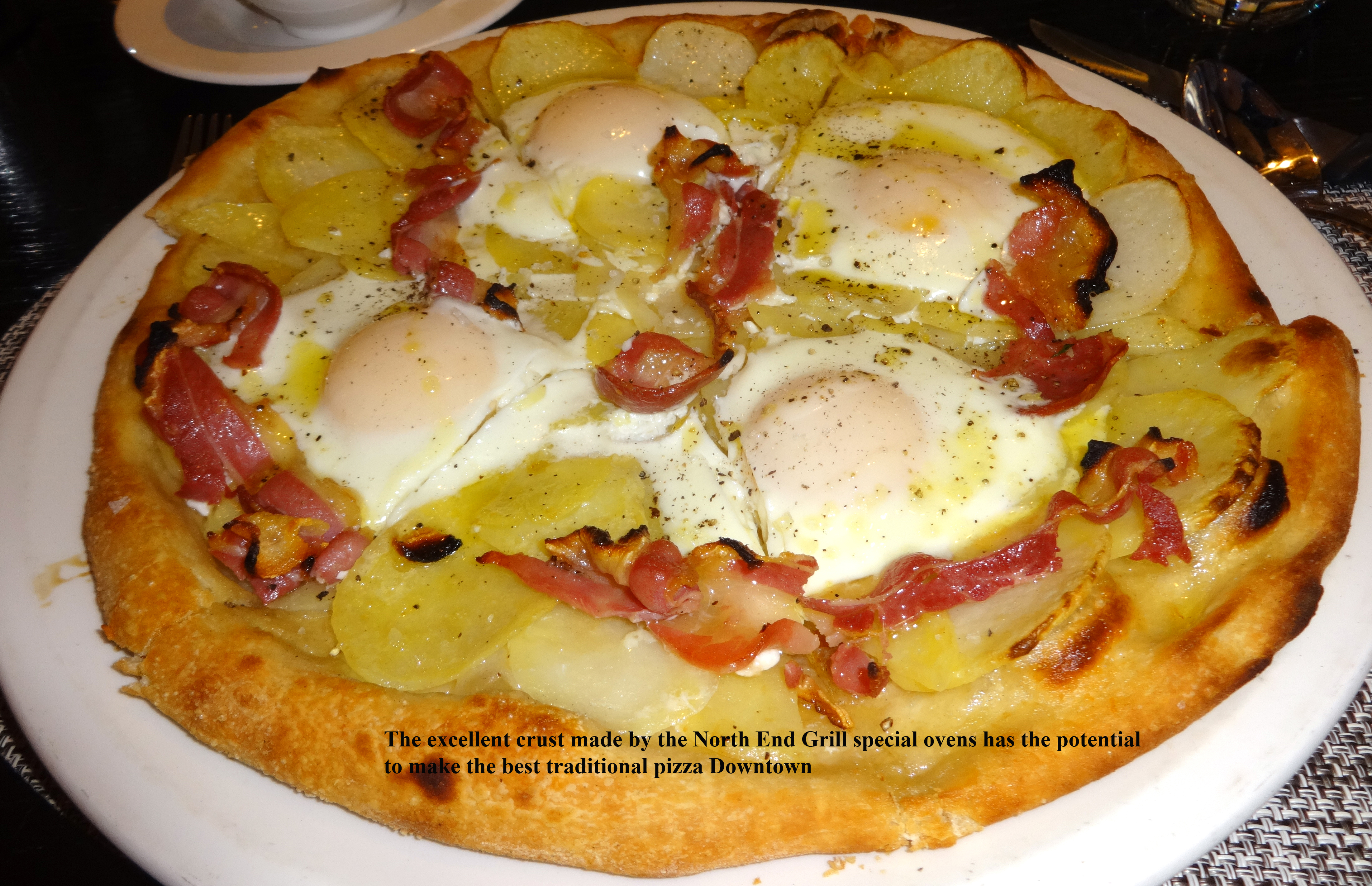North End Grill breakfast pizza