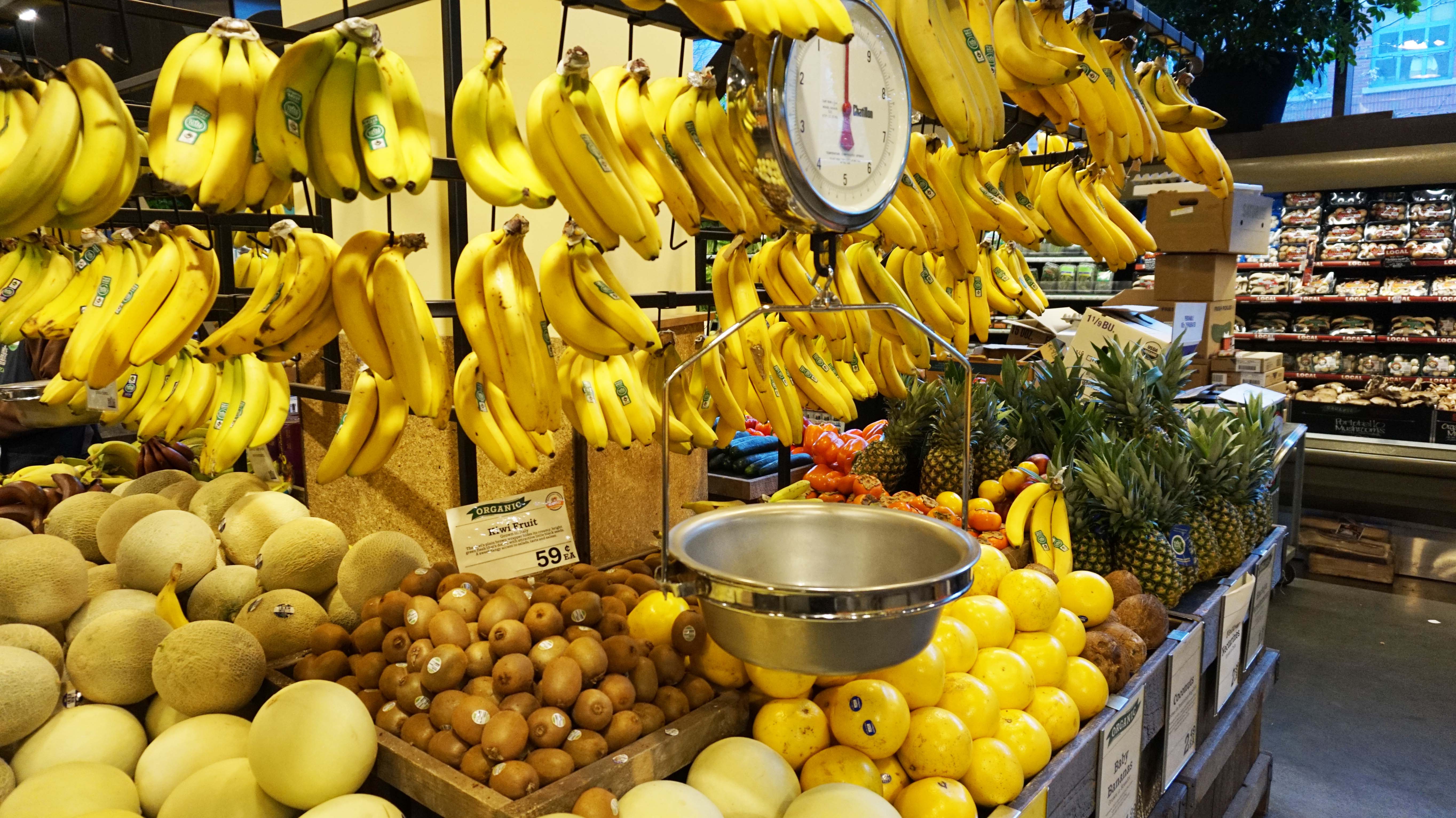 Whole Foods banana stand