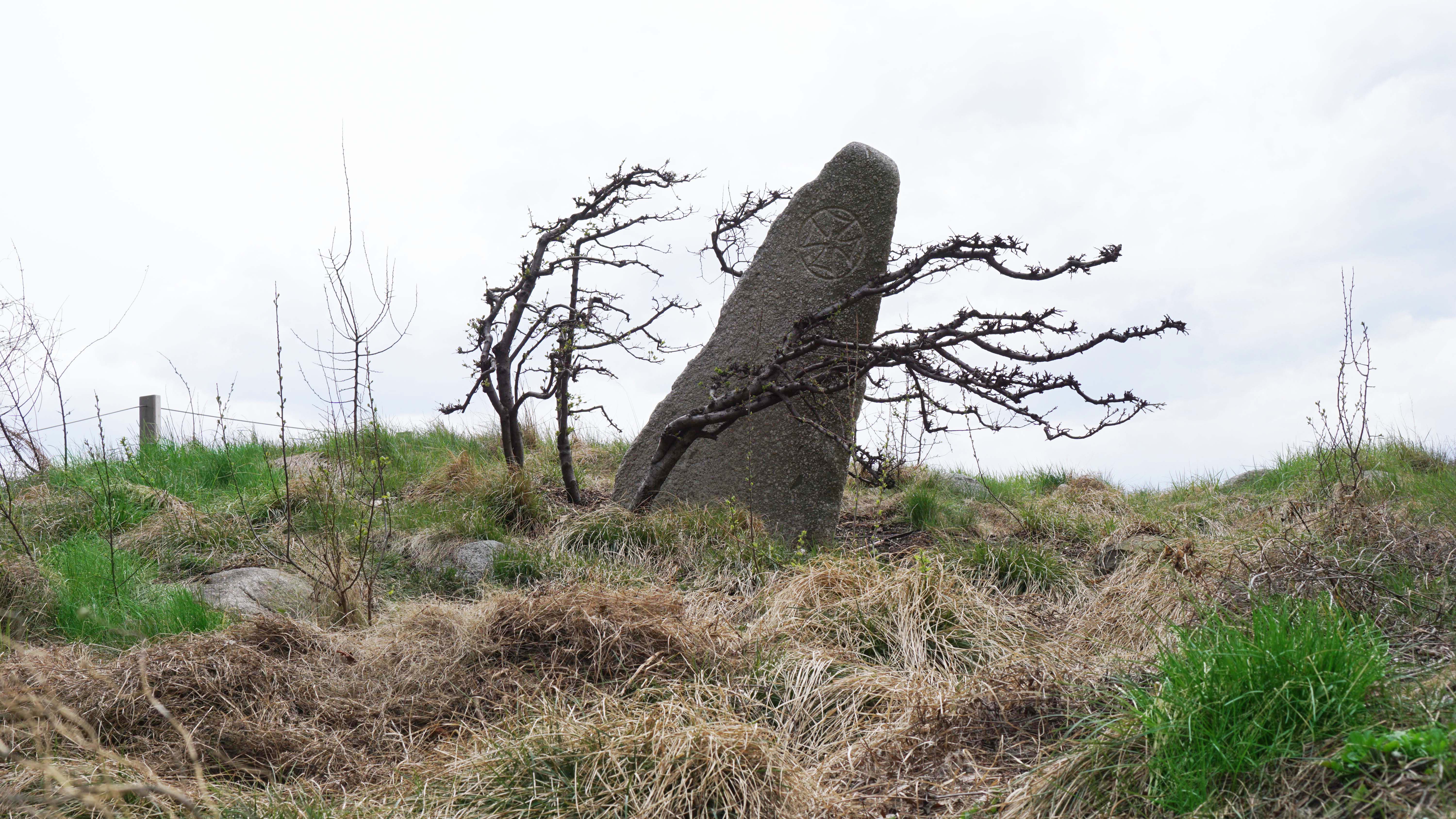 Irish Memorial stone monument on hill close