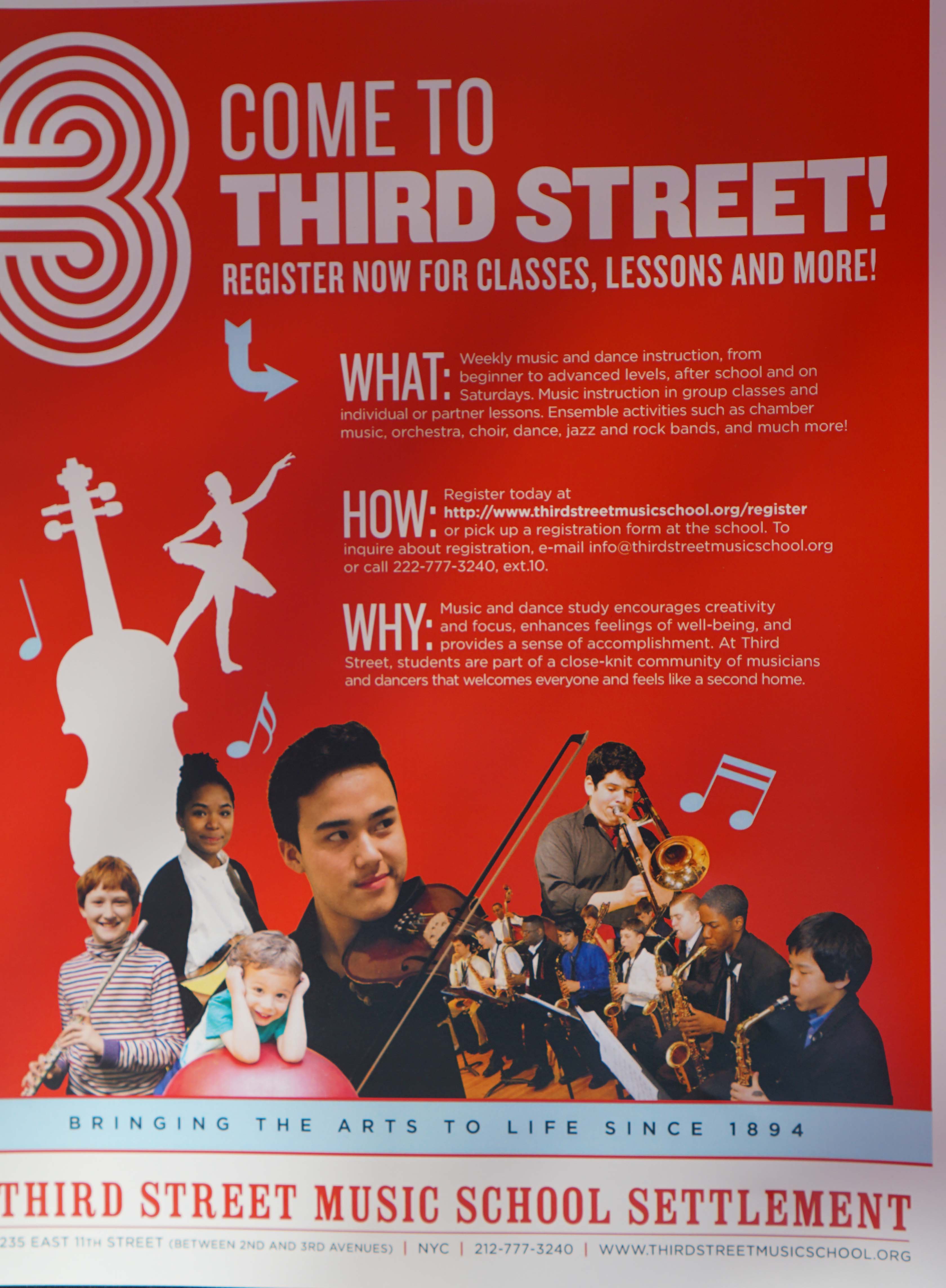 Third Street Music School flier