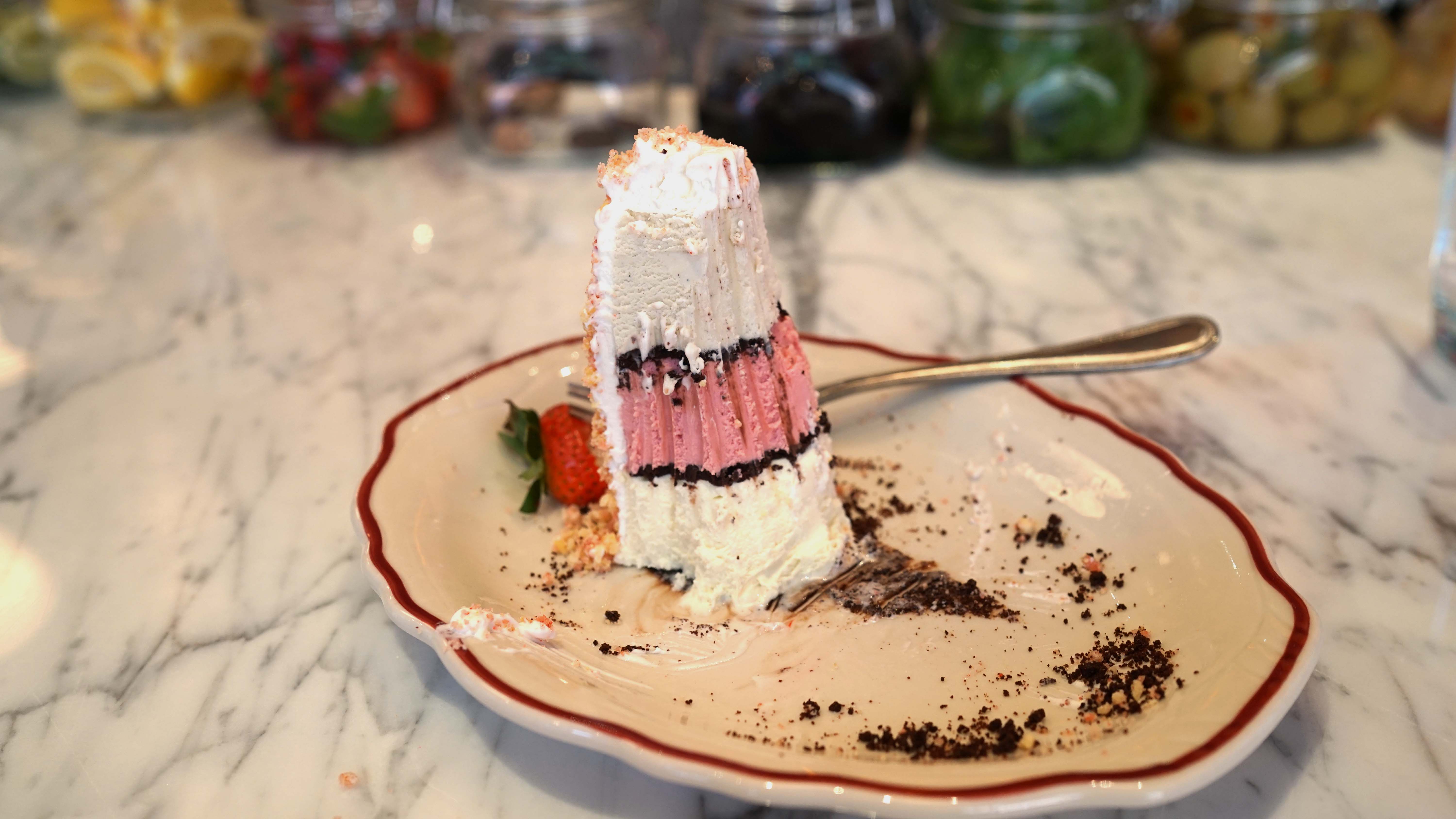 Parm strawberry shortcake ice cream cake eaten