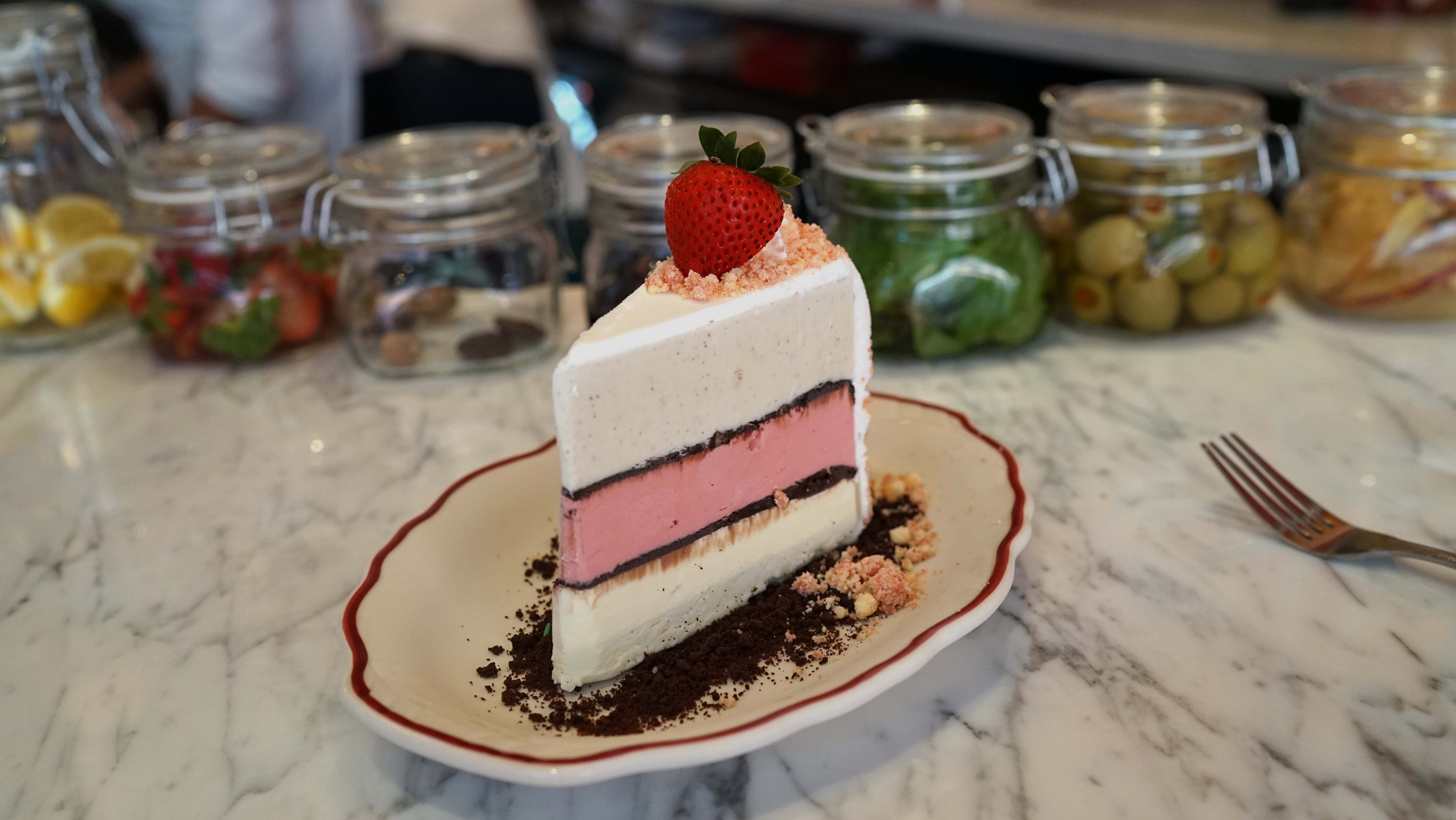 Parm strawberry shortcake ice cream cake