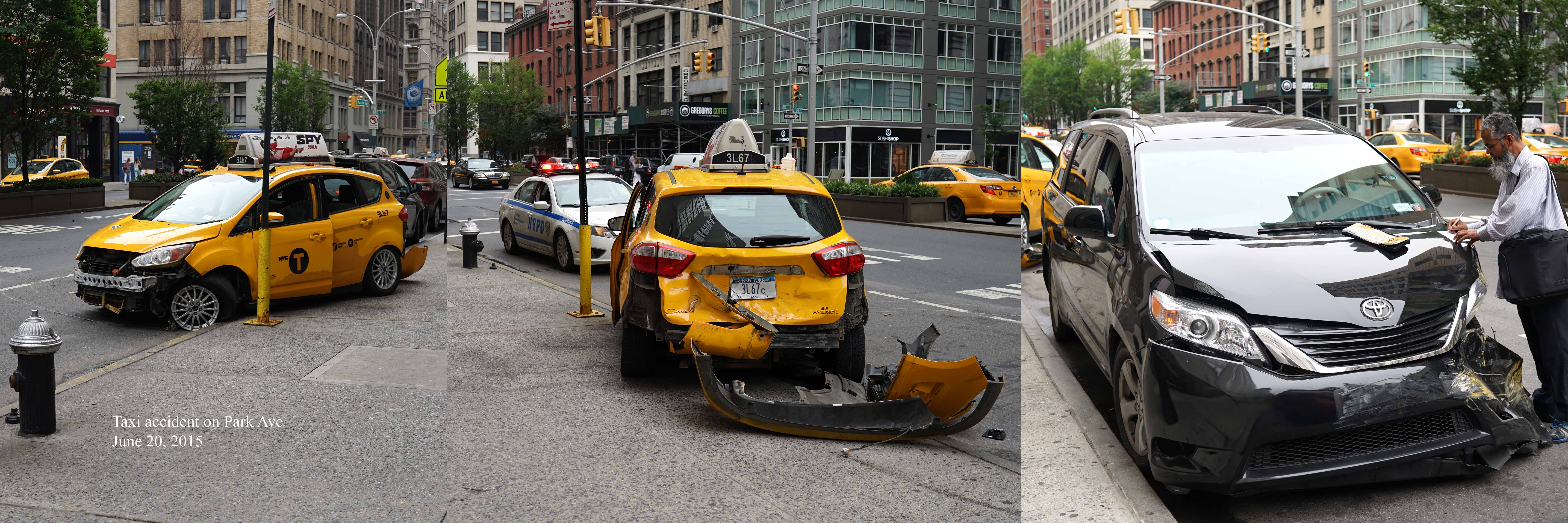 Taxi accident on Park Ave 6-20-2015