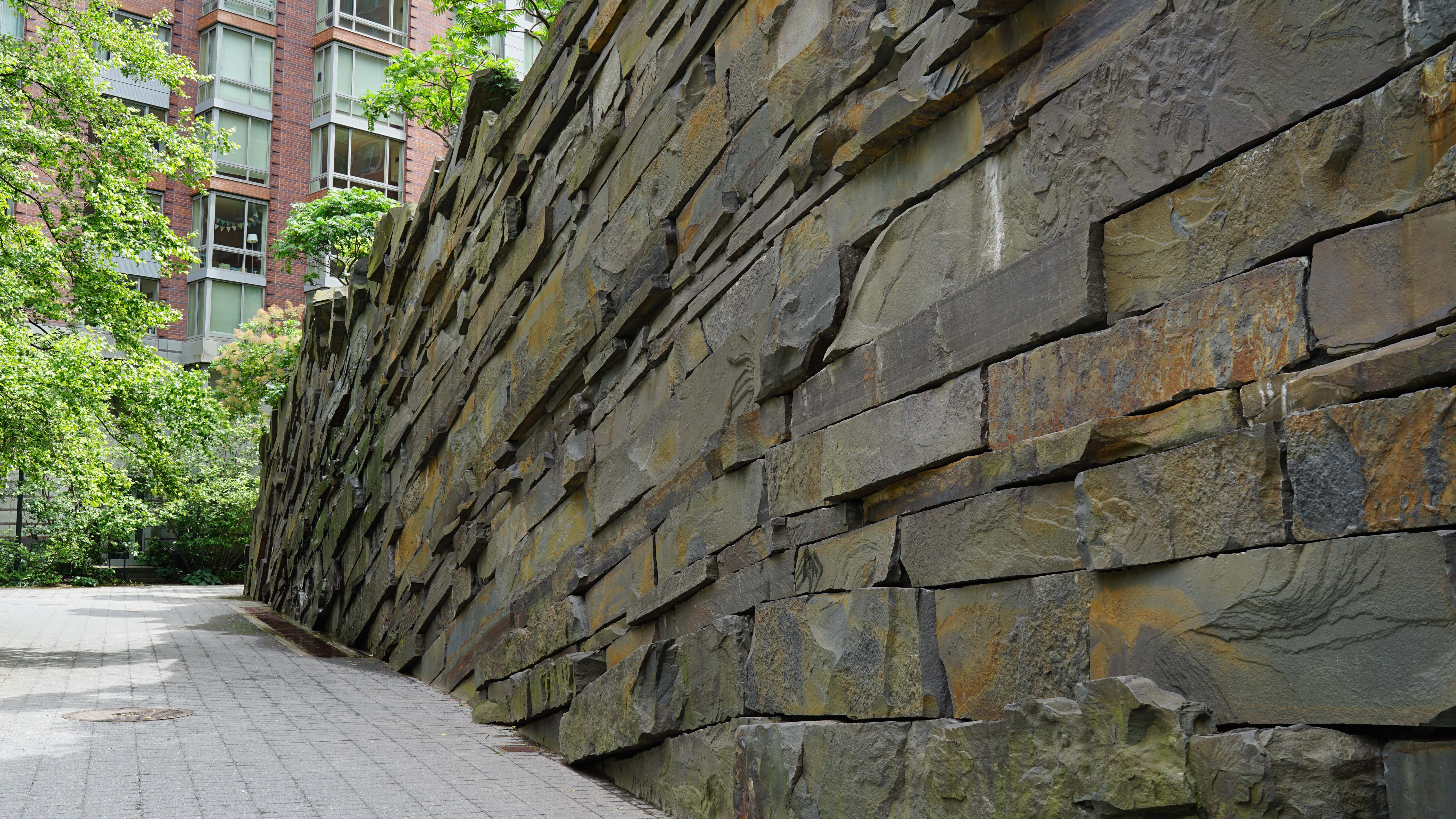 Tear Drop Park stone wall