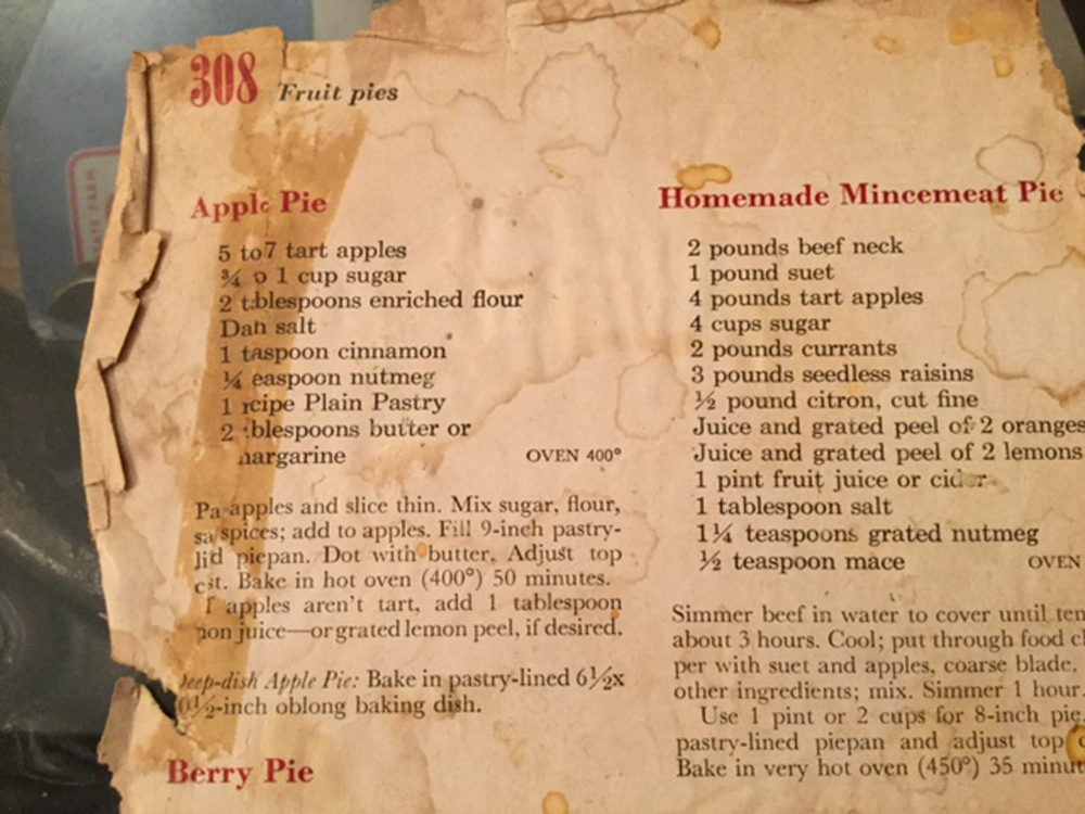 Moms apple pie recipe