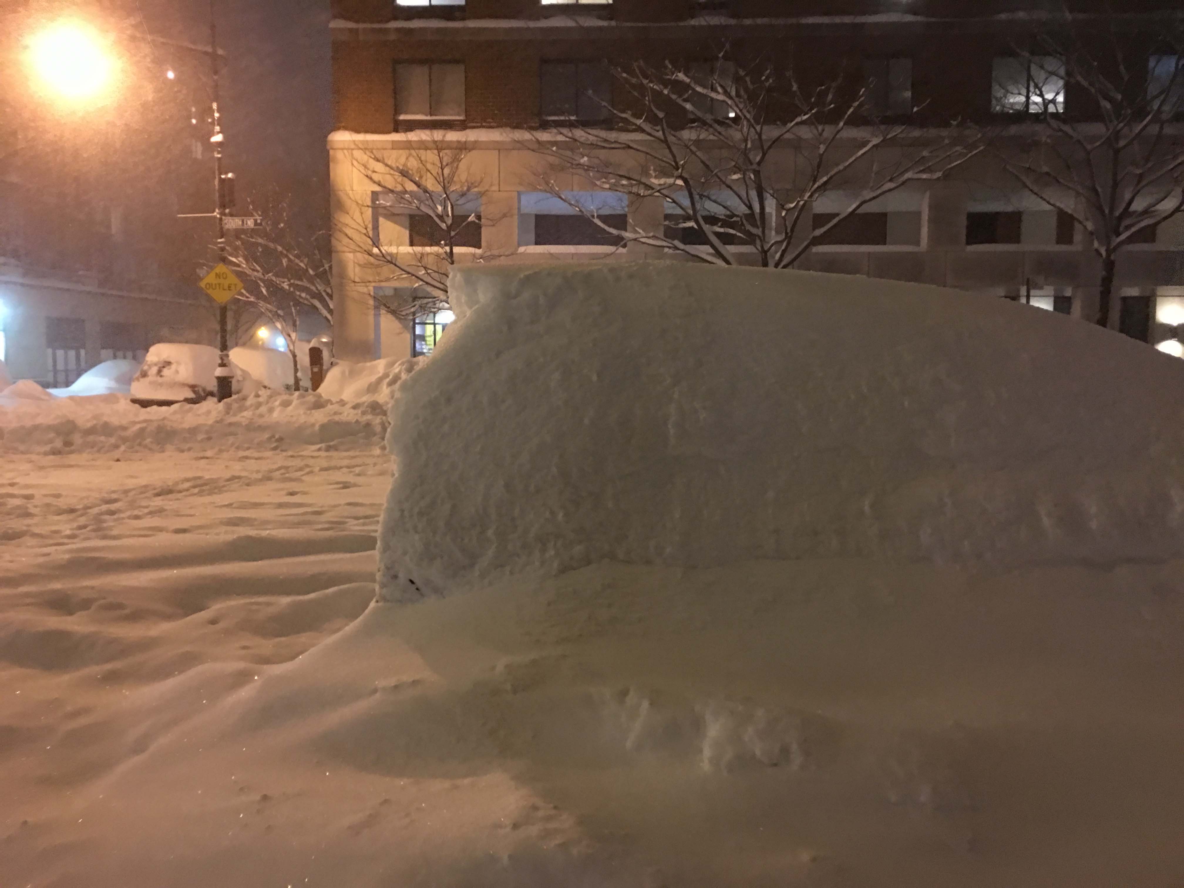 Snow at 16 inches car a 1-23-2016